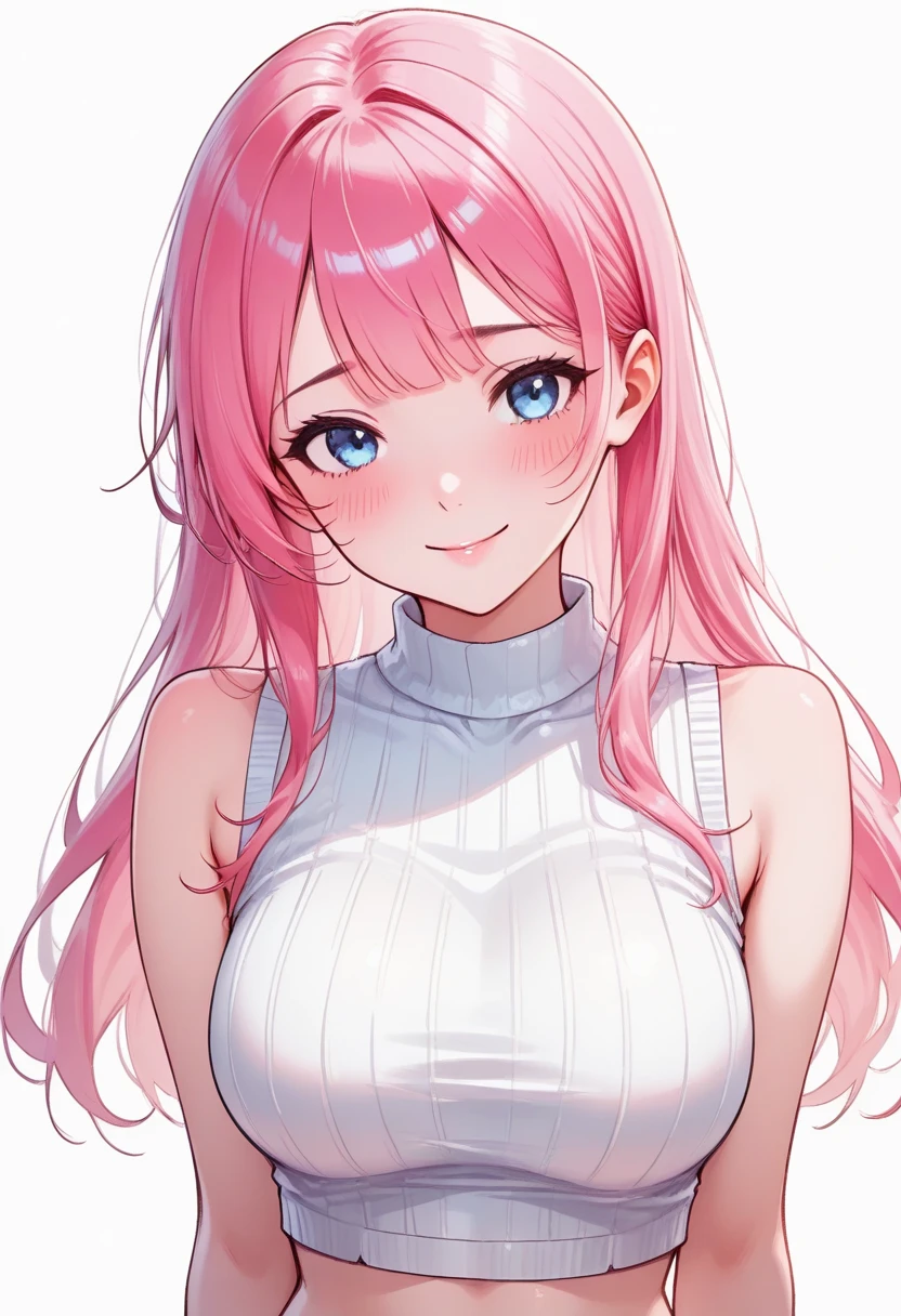 high resolution, Best quality, Masterpiece, very high image quality, Ultra-detailed, Hyperrealistic, 。.3D, anime, Illustrations, fantasy, Hard rock girl, very beautiful and cuddly, Pink wavy curls, SideBraid, Miniskirt, knee high socks
