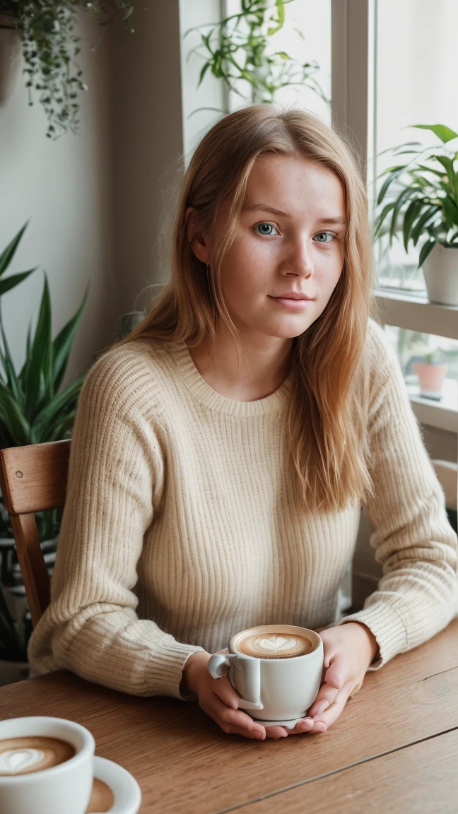 Redhead 19 years old reading a book