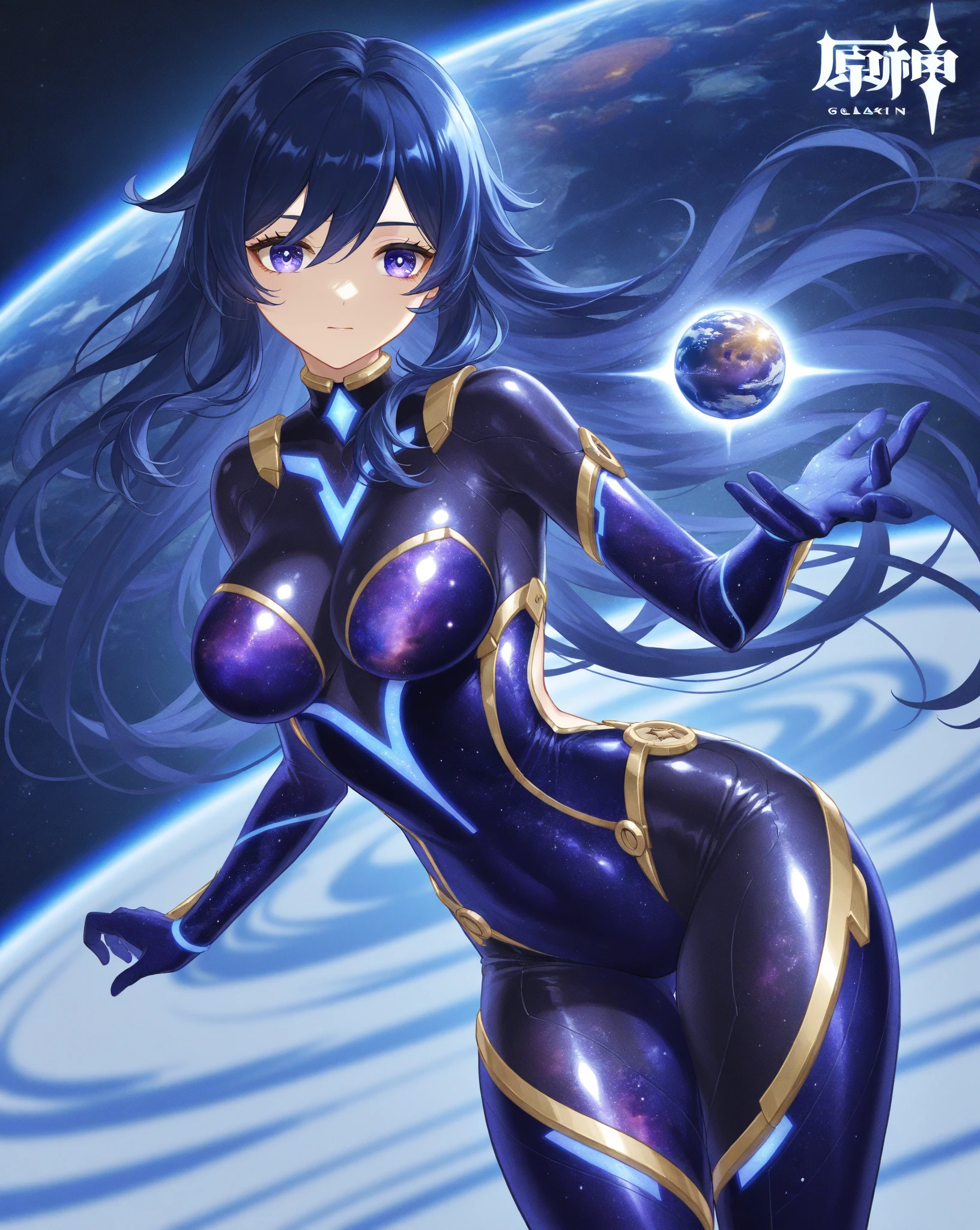 (test123455),anime style, Waifu, skinny, warm weather, vivid colors, space, star, purple hair, anime, planets, cinematic shading, CG anime, best quality, red leotard, --auto --s2