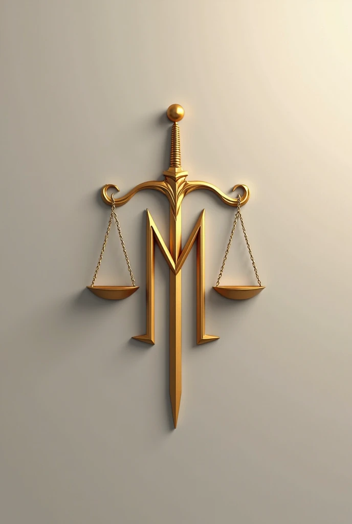 Justice scale logo combined with the letters MG