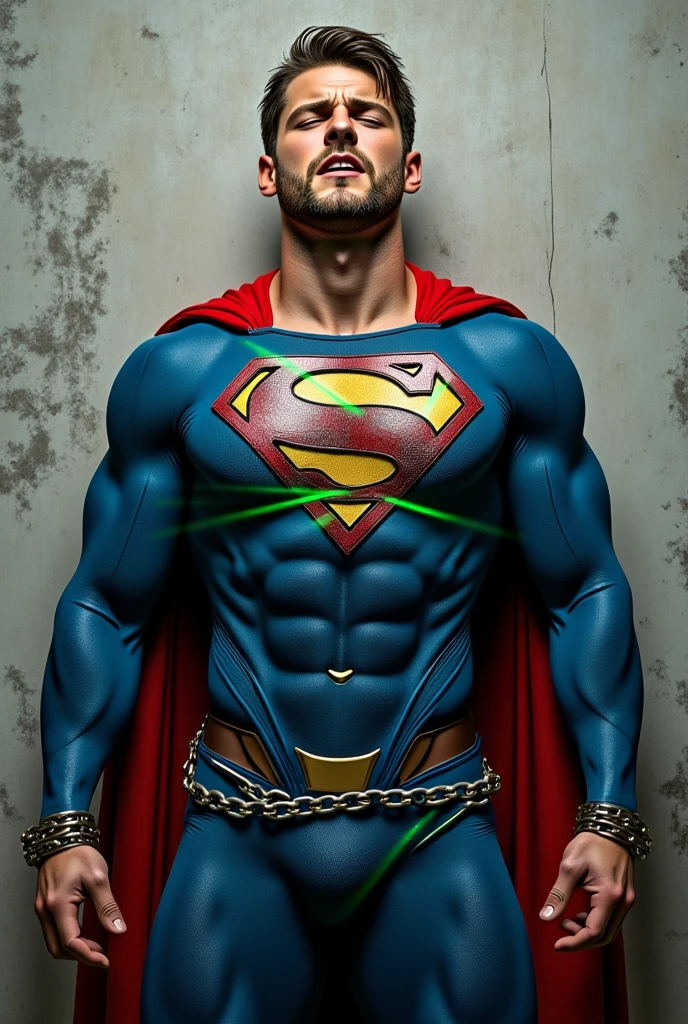 Superman underwear chest muscles and abs without clothes