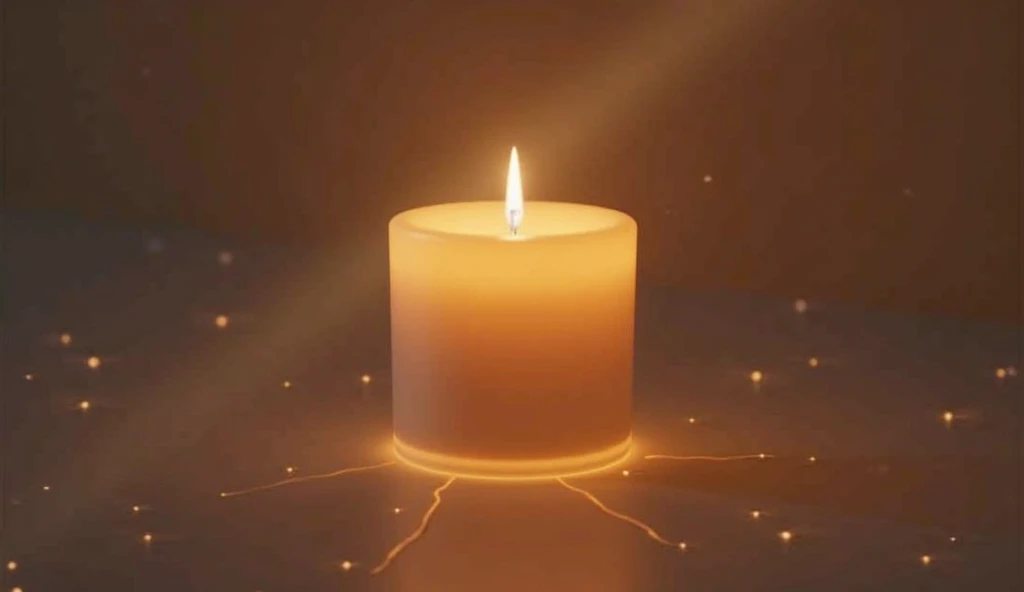 fat girl long black hair voluptuous, holding a lit candle naked in a darkly lit room face and breast stand out from light of candle