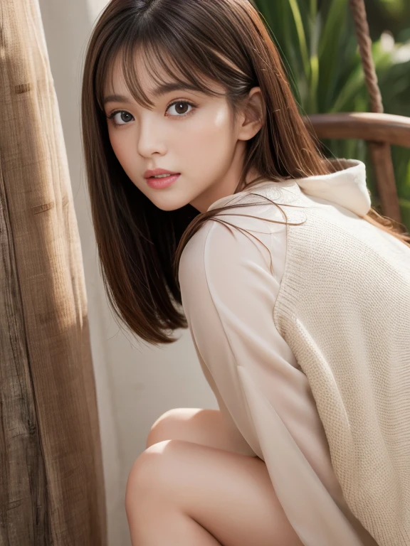 ((highest quality, masterpiece :1.3)), Photorealistic、Ultra-high resolution、Natural skin texture、Hyperrealism、Beautiful Japanese girl in her early teens、Tight Chinese fighting suit、ロープでボンテージ、playroom、Frightened expression、My eyes are watering