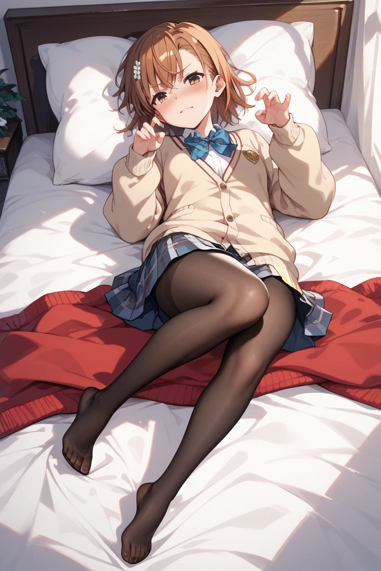 masterpiece, best quality, high resolution,
(sleeping girl and cat), Lying on bed,1cat, fetal position, closed_eyes,
school uniform, ミニスカート,白いパンティー,
top view, bed_sheet,add_detail:1,パンティー見えてる,