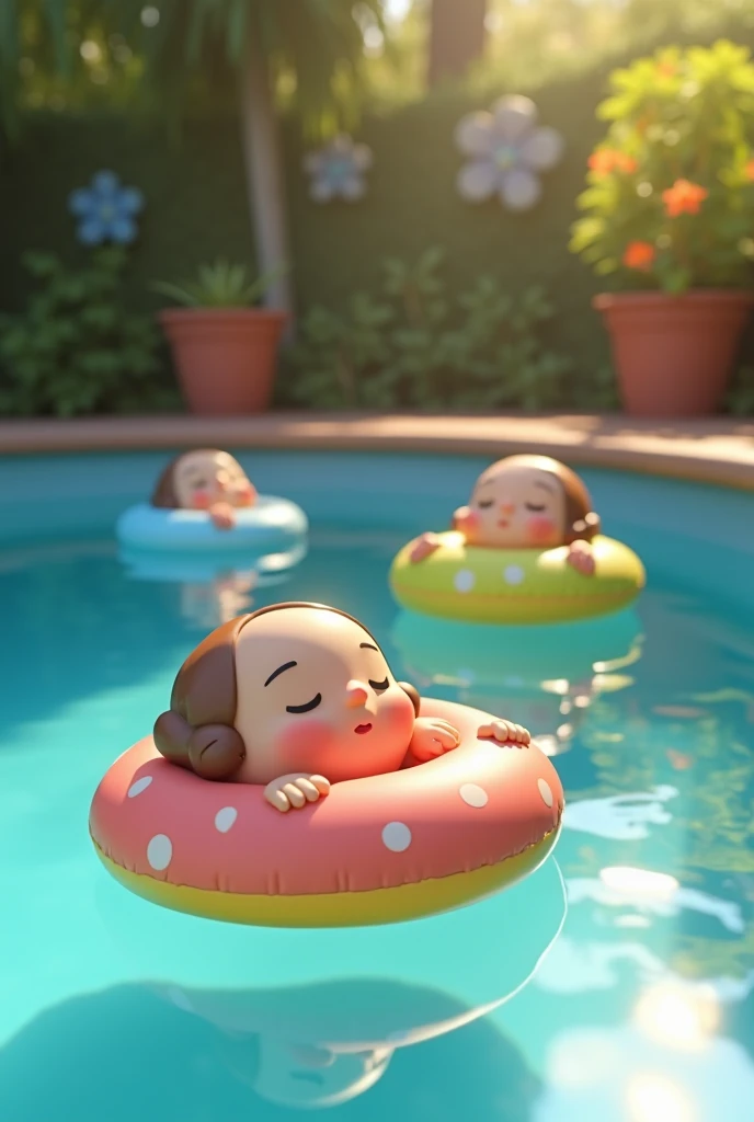 Ghibli　Summer Pool　Chick　swim