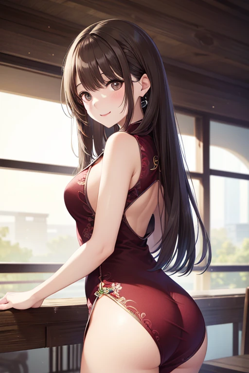 Masterpiece: 1.2, best quality), realistic, (real picture, rich details details, depth of field), (1girl, solo), makeup, cleft lip, high detail, perfect face shape, (big breasts: 1.4), (skindentation), Masterpiece: 1.2, Best Quality), Realism, (Real Pictures, Rich Detail Detail, Depth of Field), (1 Girl, Solo), Makeup, Cleft Lip, High Detail, Perfect Face Shape, (: 1.4), (Skin Dents), Thick Thighs, Broad Buttocks, Thin Waist, High, Coral, Red Lips, Red Eyes, Ponytail, (Sweat: 1.2), (Wet), Sexy, Blush, (Shy Expression, Expression), ((No Clothes)))