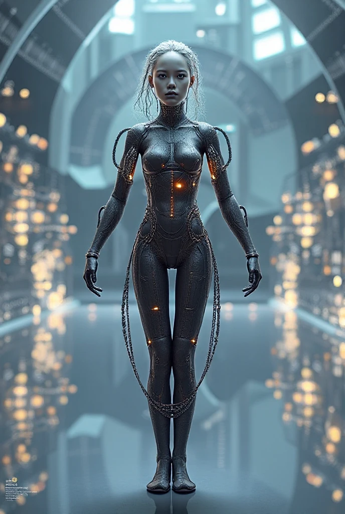 Ombre color scheme of neon orange, neon pink, neon blue, neon yellow, neon green, (style of Android Jones:1.1) (full body shot:1.1) <lora:dataviz_style_xl_v1:0.8> dataviz style, white tones, silhouette, Hyper-realistic hyperdimensional artificial humanoid being beautiful intricately detailed, with regularly textured bioluminescent skin, ornate, hyper futuristic artstation, bokeh, creature  <lora:Abandoned_SDXL:0.8> ais-abandz  <lora:The_Dark_Side_Of_The_FutureXL:0.44> , subsurface scattering, Photorealistic, Hyperrealistic, analog style, realistic, film photography, soft lighting, heavy shadow