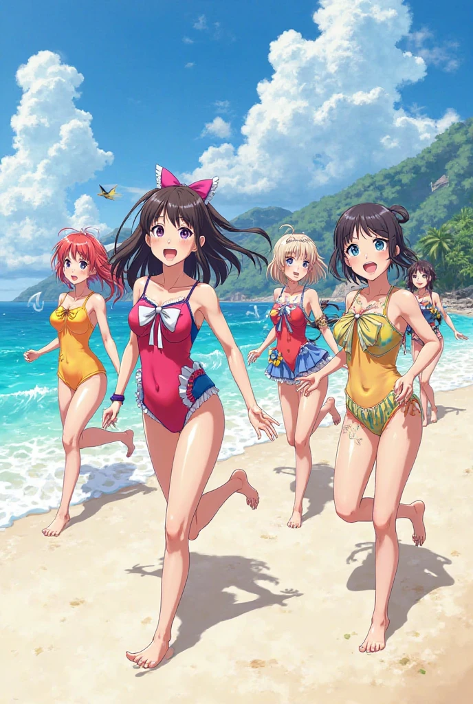Japan girls in swimsuits