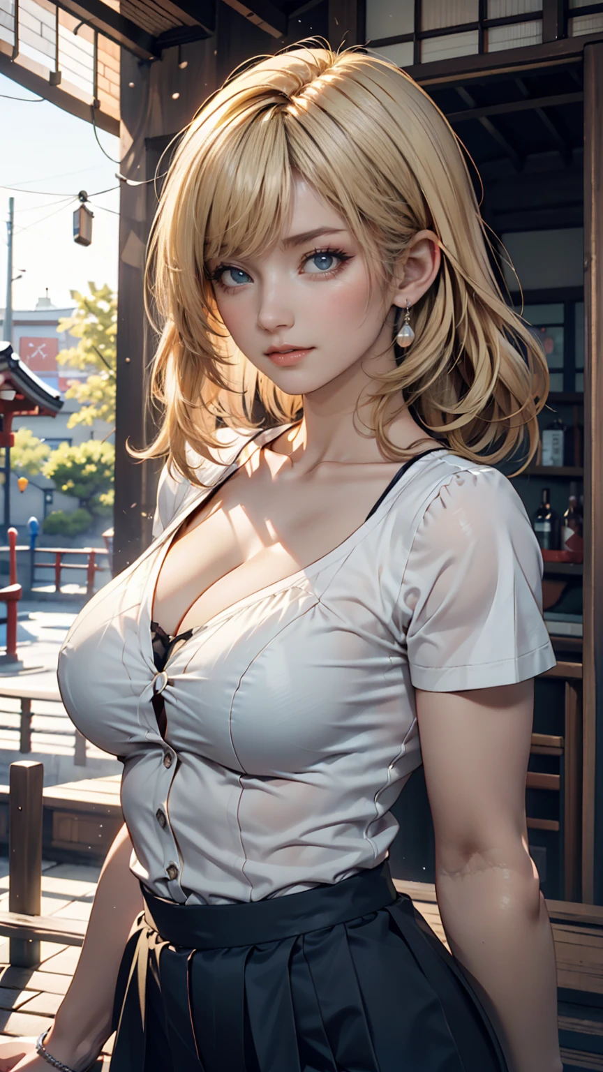 (photorealism:1.2), beautiful woman, realistic, intricate details, (8k), (masterpiece), (shadows), (highlights), best quality, NSFW, expressive eyes, blue eyes, (perfect face), nice hands, perfect hands, (full body view), 1girl, solo, MILF, (mature female:1.5), blonde hair, medium natural breasts, tiny waist, very ultra wide hips, jiggly ass, thick thighs, (big cleavage, black pencil skirt, white shirt short sleeves), panties, shiny skin, open legs, a woman on her knees