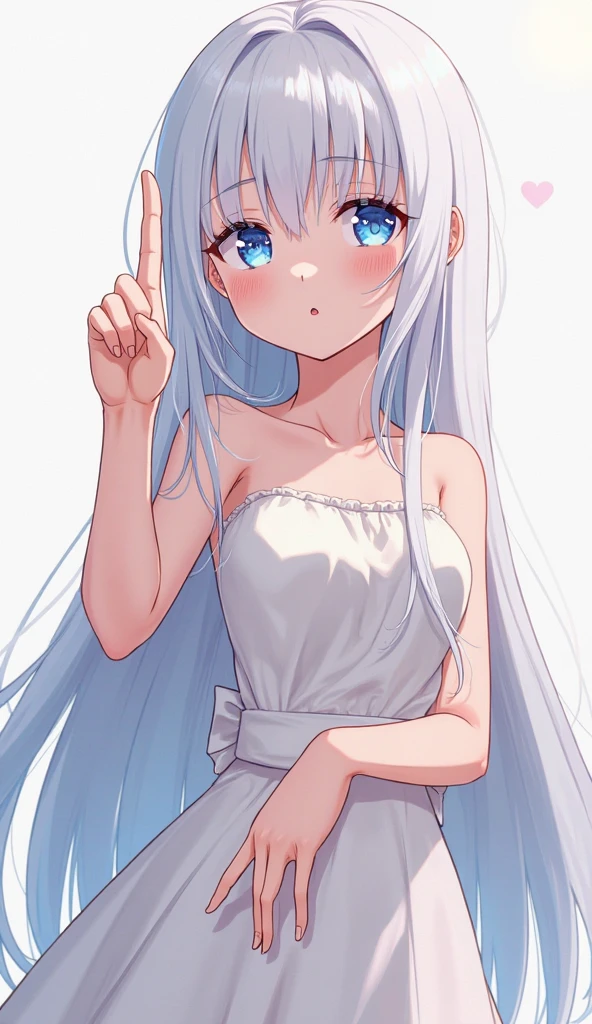 Bare legged、small tits、a smile、white ruffle mini dress、off shoulders、