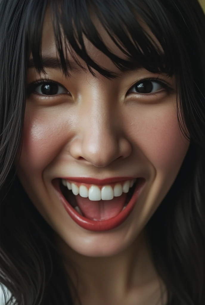 (Realistic, photoRealistic:1.37)Very detailedな顔と肌の質感, (Beautiful Eyes),Very detailed, Keep your eyes clearly focused, Nose and mouth,Face Focus, Woman with open mouth and closed eyes, ((Bunny girl))、Age 35,Black-haired、Symmetrical face,Realistic nostrils、Angle from below、Elongated C-shaped nostrils,,,,,,,,,,,,,,,,,,,,,,,,,,,,,,,,,,,,Browsing Caution,White Background、Sweaty skin、Lighting that accentuates skin that shines with sweat、((Hook Nose))Skin shiny with sweat、Glowing Skin、(Wet and shiny tongue)Runny nose only in the upper body,