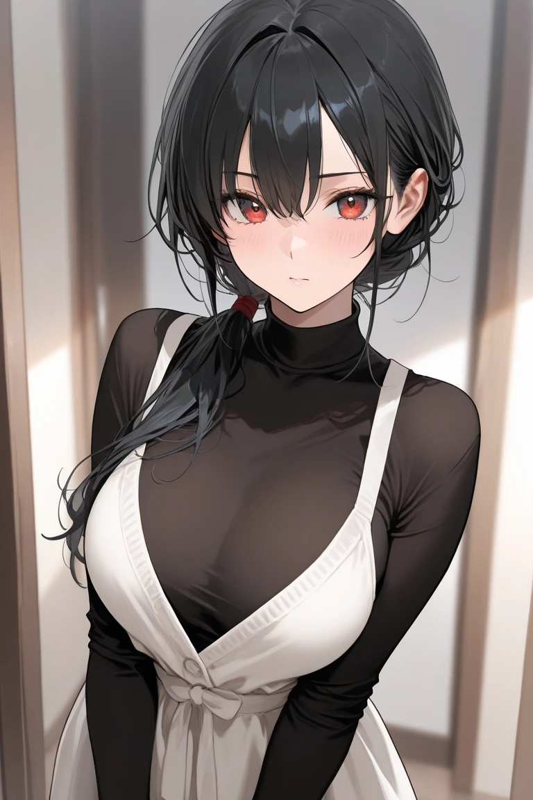 Nun black nun uniform nude red