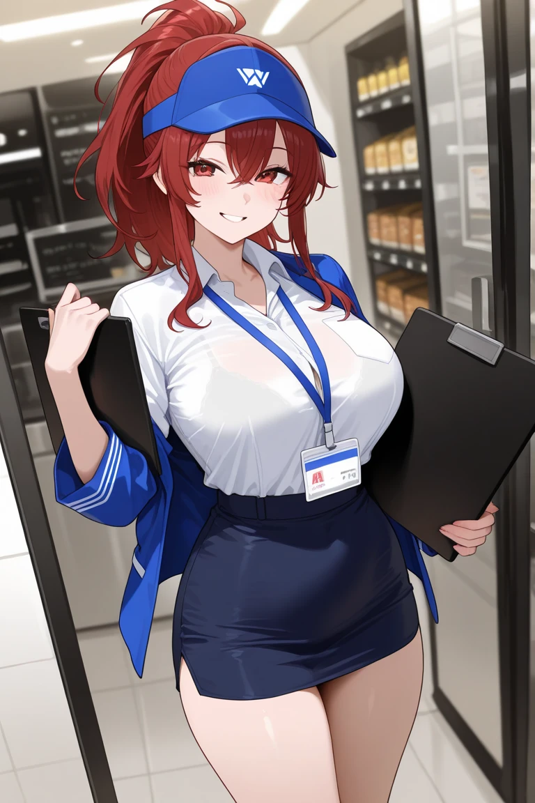 ((Masterpiece, Best)), (1girl), ((Trendy Girl)), Light Pink Hair, Halo, Horn, ((Office Lady)), Bangs, Mid-breasted, (Plump), Slim, Colorful Hair Color, Trendy Clothing, Street Culture