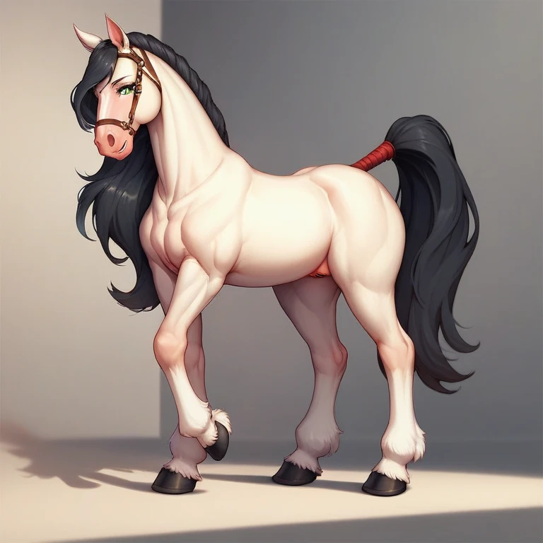 ,stkyswt, zPDXL, score_9, score_8_up, score_7_up, source_anime, BREAK sketch, flat color, 1girl, solo, black eyes, vivziepop, feral, horse, male horse, helluva boss, full body, lineart, dick out, balls out, big dick, big balls, equine dick, equine anus,, anal sex, anal creampie, horse sex, gay sex, lust face, two horses, anal sex,, two horses having sex, two horse boys, lipstick on anus, black kiss, anal kiss, lipstick marks