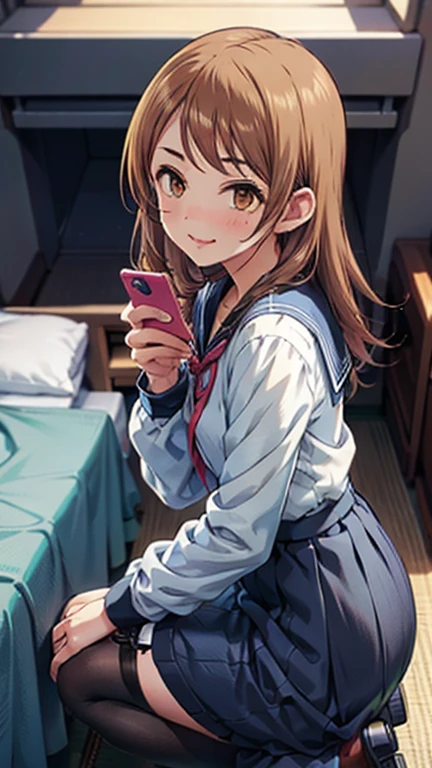 巨作, best_quality, 1girls, 独奏,giganric breasts,、 FFC Selfie, on the bed, pajama,Night
