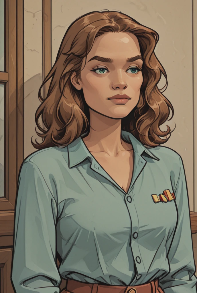 comic de seis cuadros, where the story of a white woman from 1930 is told who is married to her brown-haired widowed cousin but she cheats on him with a mysterious man who instead of a face has a question mark, that it be a comic style and that it be a humorous comic