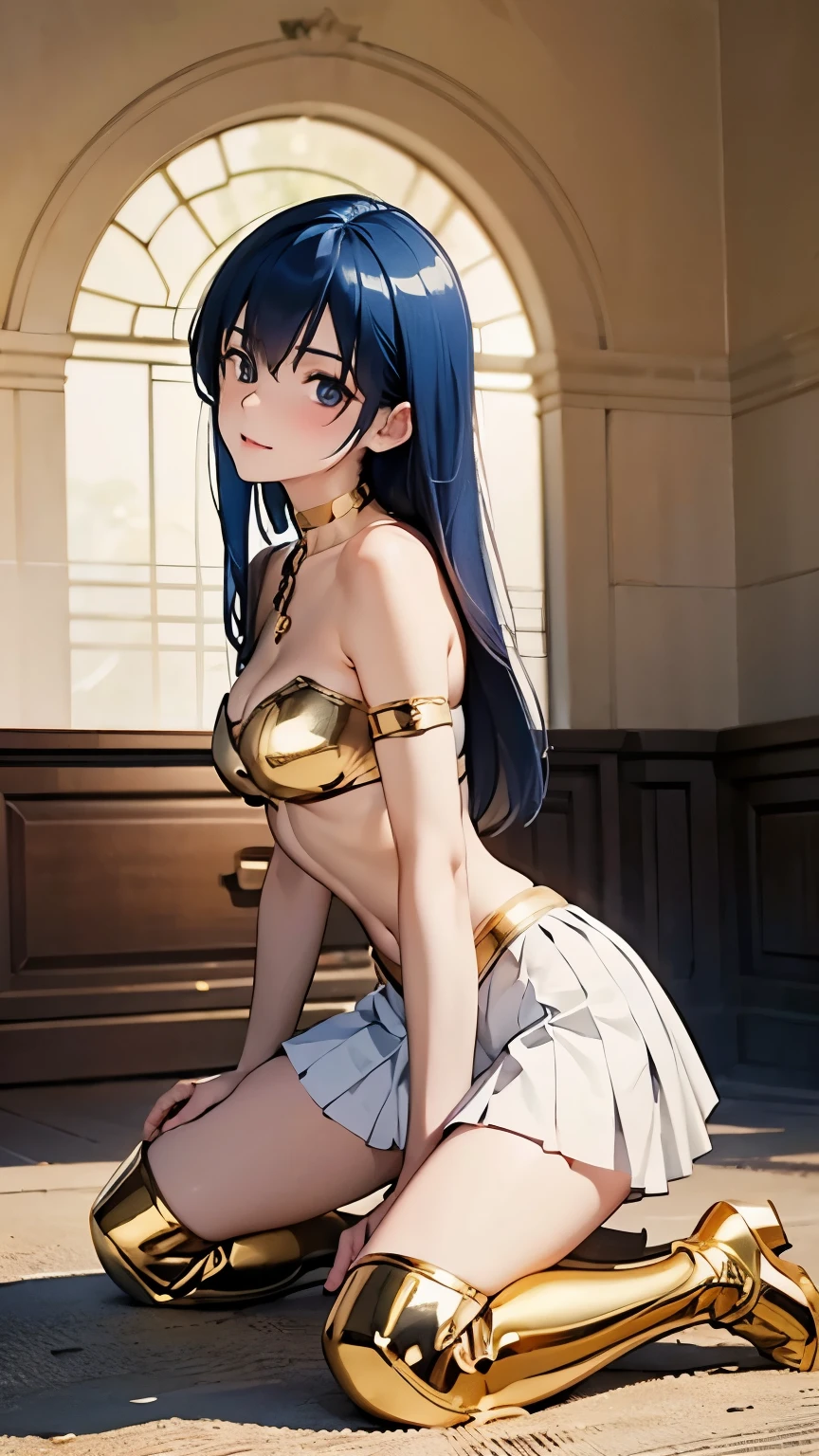 Nsfw, (((masterpiece))), score_9, score_8_up, score_7_up, score_6_up, ((comics, anime)), (3DCG), asou yuuko, bikini armor, highest quality, high resolution, 8K, ultra-realism, super detailed and realistic skin texture, ultra-detailed, perfect anatomy, perfect lightning, realistic shadows, beautiful illustrations, Realistic skin, sexyposture, (((Adult body))), absurdres, bsdm room, ((doggystyle)), ((top-down bottom-up)), ((sex from behind)), ((hold arms down)), ((hold head down)), ((grabbing)), ((pressing)),
BREAK 1girl, (1boy:1.3), faceless male, closeup, having sex, hetero,
BREAK (((BDSM))), shibari, tied up, chain, shackles, bondage, torture, the dungeon, captivity, slave, hemp rope, pantyhosetied_wrist, tied_ankle, BREAK 1 girl, 18 yo, Dirty Pair yuri, DOA kasumi, madoka, Elegant mature woman, Fine skin, real looking skin, Height:158cm, body weight:42㎏, breasts:82cm, waist:58cm, hip:80cm, Ultra-fine facial texture, Realistic beautiful face, realistic beautiful eyes, very detailed eyes, beautiful fingers, Beautiful detailed eyes, BREAK ((flat chest)), ((slender body)), (((Thin thighs))), narrow waist, (((perky breasts))), Long legs, ((small head)), BREAK armor knight, (((bikini-type gold metal breastplate, lift))), intricate decoration, (((crop top))), (((strapless dress))), ((Cleavage)), (((choker))), BREAK (((((Thigh-length gold metal boots, pin heel))))), (((gold metal gauntlet))), ((gold metal shoulder guard)), Metallic Shine, BREAK (((knee length skirt))), ((((white pleated skirt)))), gold metal belt,(((white panties))), ((long fantasylegend sword)), BREAK ((beautiful dark blue hair)), (((Long hair))), ((straight hair)), (silky hair), ((asymmetrical bangs)), ((hair between eyes)), ((46 points oblique bangs)), ((beautiful dark navy eyes)), natural makeup, BREAK ((((arched back)))), squirming body, (stretching arm), (((downblouse))), (((leaning forward))), cowgirl position, Get on one knee, kneeling, 
BREAK (The girl is resisting desperately), ((blush)), arouse