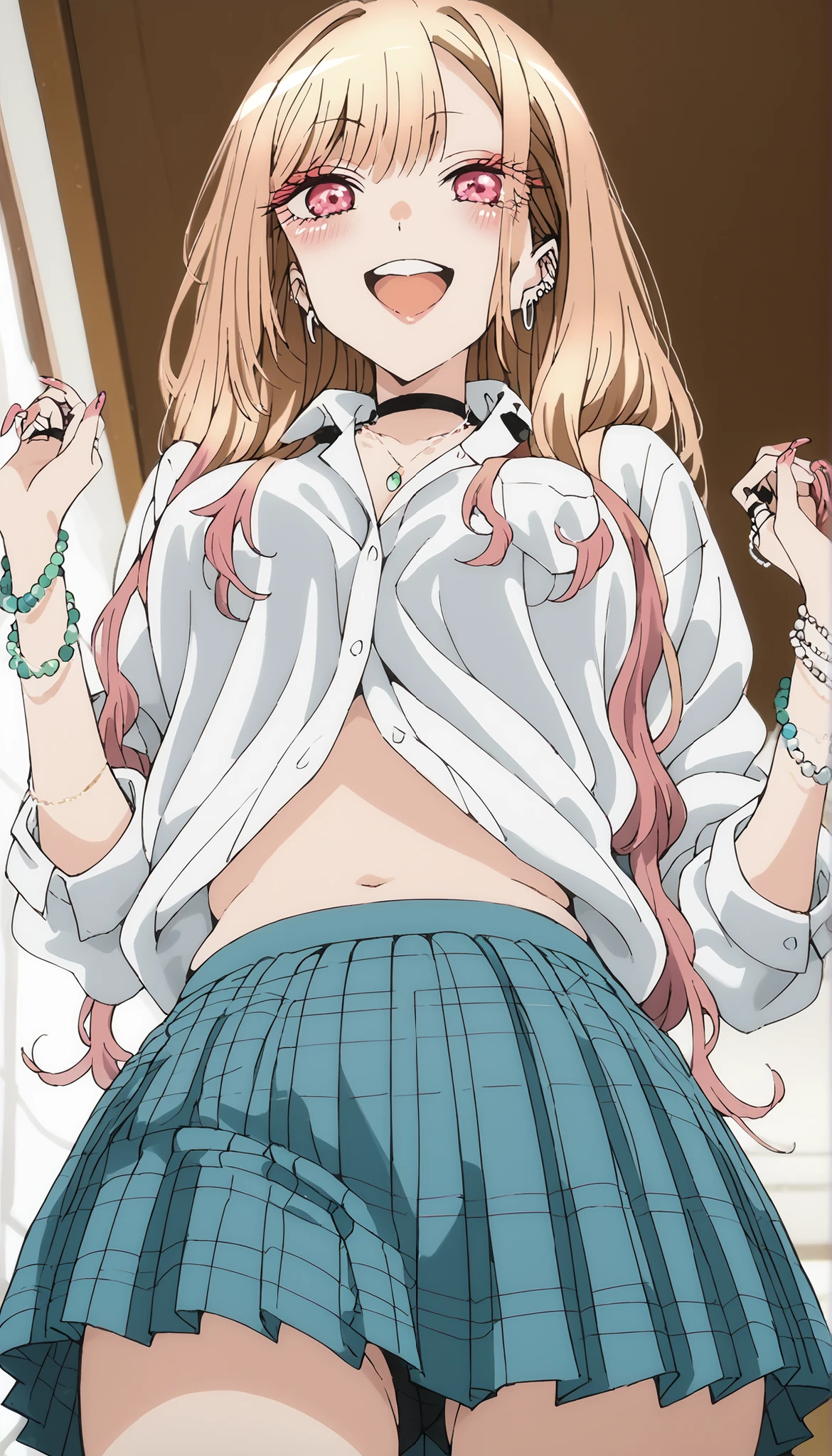 yoshizuki_iori, huge_breasts, standing, solo, sundress, masterpiece, best quality, detailed face, detailed eyes, highres,