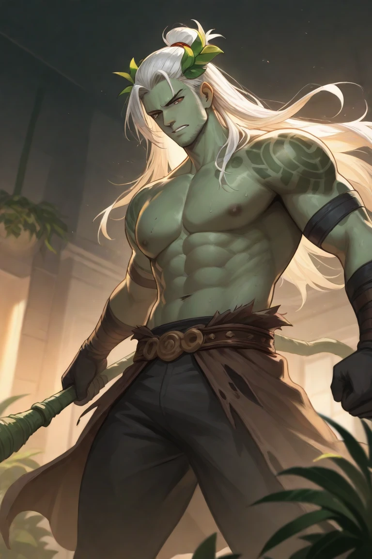 (hyper-realistic digital illustration), hires, best quality, goblin wearing micro thong, full mast, erect bulge, see-through thong , underwater world, wide angle, swimming, athletic body, male, iridescent skin, flat chest, silver eyes, green hair styled in spikes, determined expression, bioluminescent lighting, small waist, broad chest, big mane, slim scruffy, muscular , illustration, watercolor ink sketch, (best quality)), intricate detailed,