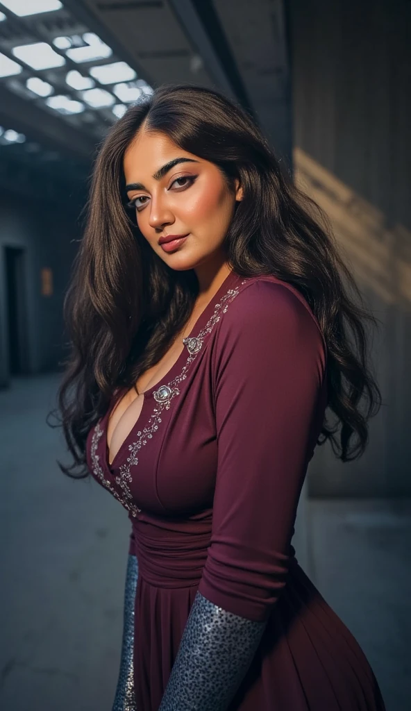 Prompt - ultra-realistic photographs,Indian Instagram female model,mid 20s,9:16,mid-shot,beautiful detailed eyes,detailed lips,longeyelashes,long black wavy hair, naturally full eyebrows,perfectly formed nose,expressive face,attractive appearance, large bosom
candid photo,vibrant and colorful frock, heavily
embroidered, golden hour street background, serene atmosphere,stunning architecture,soft and natural lighting,vivid colors,photorealistic, HDR,highres,studio lighting,ultra-detailed,bokeh,fully covered clothes