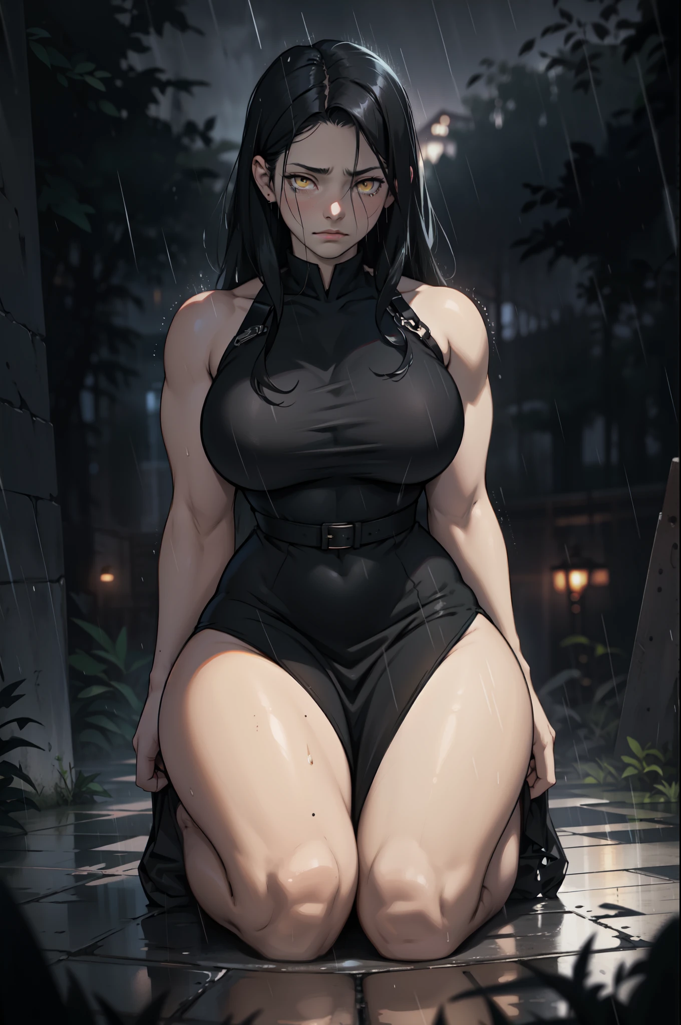 1 female,35 years old,Slim,Very large ,Large target breasts and thin waist,Long legs,White skin,Red lips, 1 female,35 years old,Large target breasts and thin waist,Slim,Large target ,(background:forest,,summer) She has long black hair,curls,Long hair flying,permanent,Sweat,soak,From the front, Straight Hair, partly cloudy,(((masterpiece),(Highly detailed CG Unity 8k wallpaper),best quality,Movie Lighting,細緻的background,Beautiful and delicate eyes,black eyes,(Very delicate and beautiful),(Beautiful and detailed description of the eyes),Ultra Detailed,masterpiece,)),Facing the camera,high resolution,Ultra Detailed),Exposing breasts,Exposing genitals, Convex,Legs open,Convex起性感,Camel toe,Soldier(wear:Green Turtleneck Shirt,,Military cap,Transparent tights)Sci-fi style