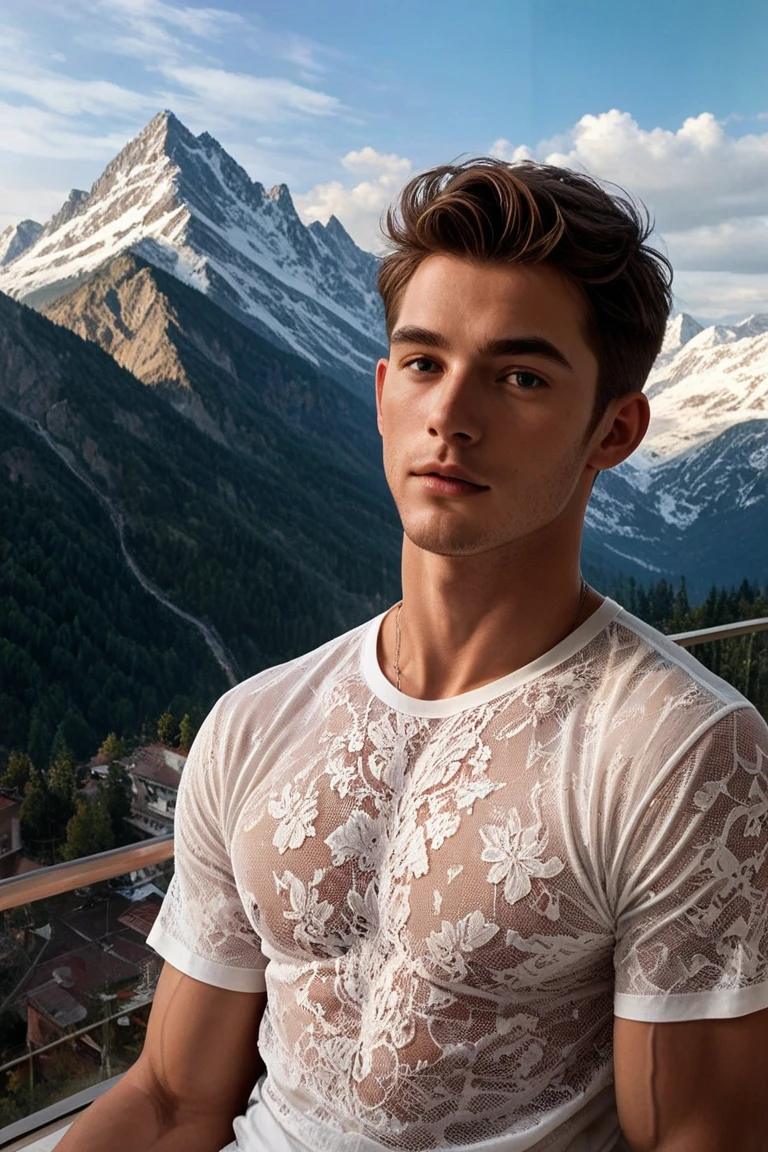 1 boy, (blue eyes), happy smile,Caucasian boy,18 year old,young, Slim body, slender, sslim body build, childlike, twink,He wears black underwear, natural lighting, goldene Stunde, Posing in Glacier National Park, Road to the Sun, picturesque and quiet surroundings, dramatic landscape, Sense of adventure, realisti, photoshot, Ultra quality, elegant, muito detalhado, photoshotgraph,pale skin, pink nipples, sslim, good lighting, very pale skin, light skin, Model with attractive body,,big bulge and big butts,(best quality, 8K, masterpiece). high detailed , , superior quality, natural lighting, Nice, sexly, correct anatomy, Good composition,realistic shapes, realistie Hauttöne,natural eyes,realistie Augen,look up at the viewer,vpl,realistic muscles,realisti wrinkles on the skin,realisti arms and legs,realisti face,realisties Haar,Machen Sie ein sexly und verführerisches Gesicht,, Clear focus: 1.2, perfect male body: 1.4 , Slender Abs: 1.2, highly detailed facial and skin texture, detailled eyes, double eyelids, large upper lip, Man Focus,amazing composition, front view, HDR, volumetric lightning, Ultra quality, elegant,Post a erotic photoshotshoot,realisti pose,detailed hair,Full body,Fujifilm XT3 photoshotrealistic art by midjourney