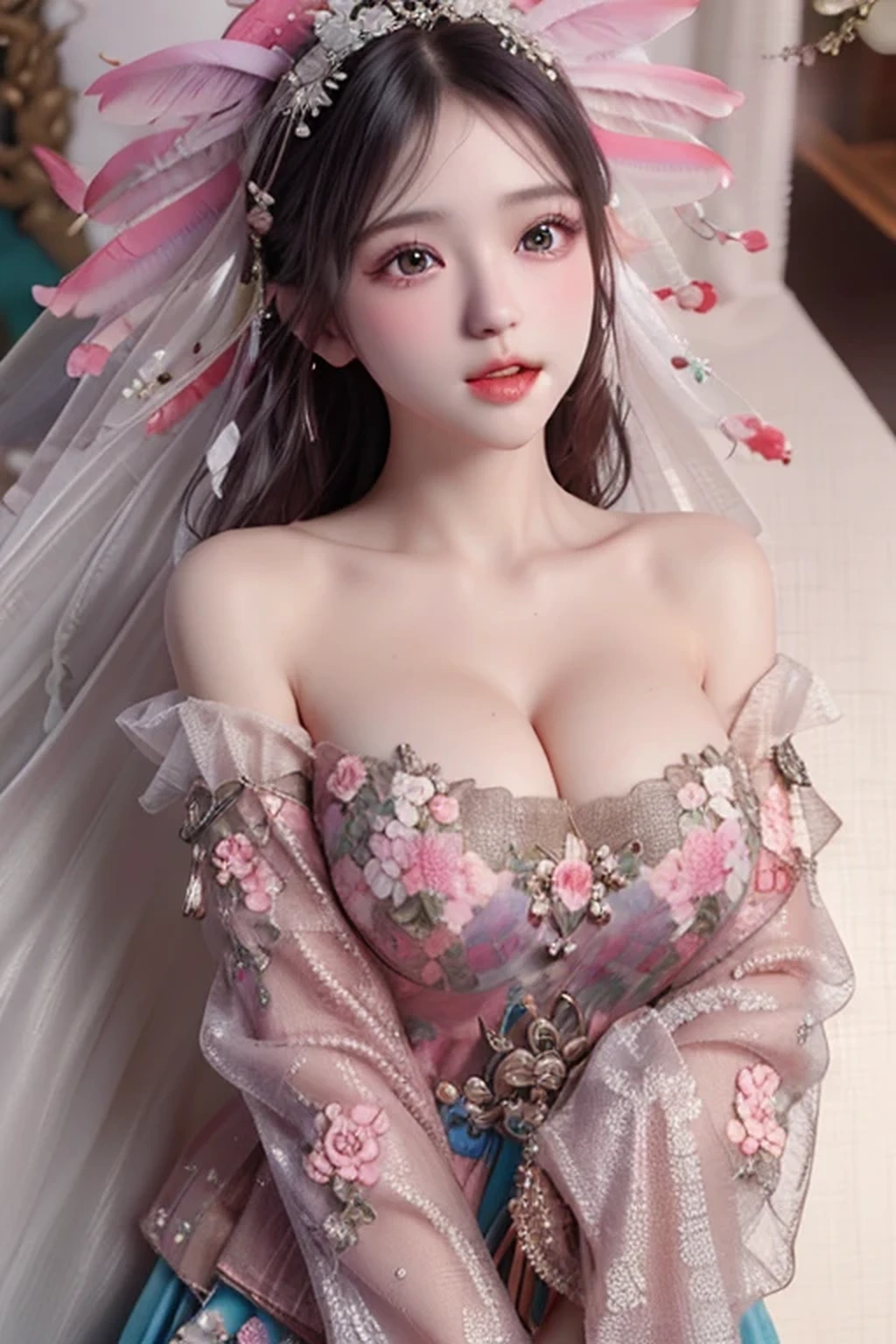 highres,absurdres,masterpiece,best quality,original,extremely detailed CG,extremely detailed wallpaper,perfect lighting,looking at viewer,bare hands,standing on stage,1girl,blurry background,
<lora:g31sh4:0.7>, g31sh4 makeup,white colored skin,lipstick,red eyeliner,