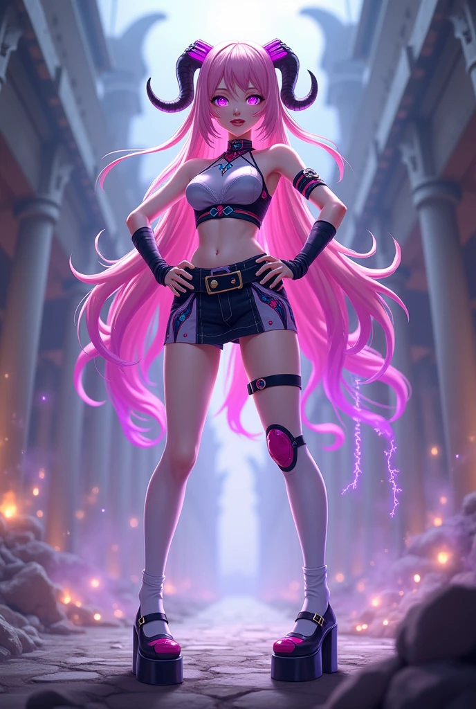 girl estilo rayman legends, character estilo art rayman legends, (girl), fully body, viking style, Giant Accessories,Giant Monster, Little bunny, sensuality, FANTASY, little