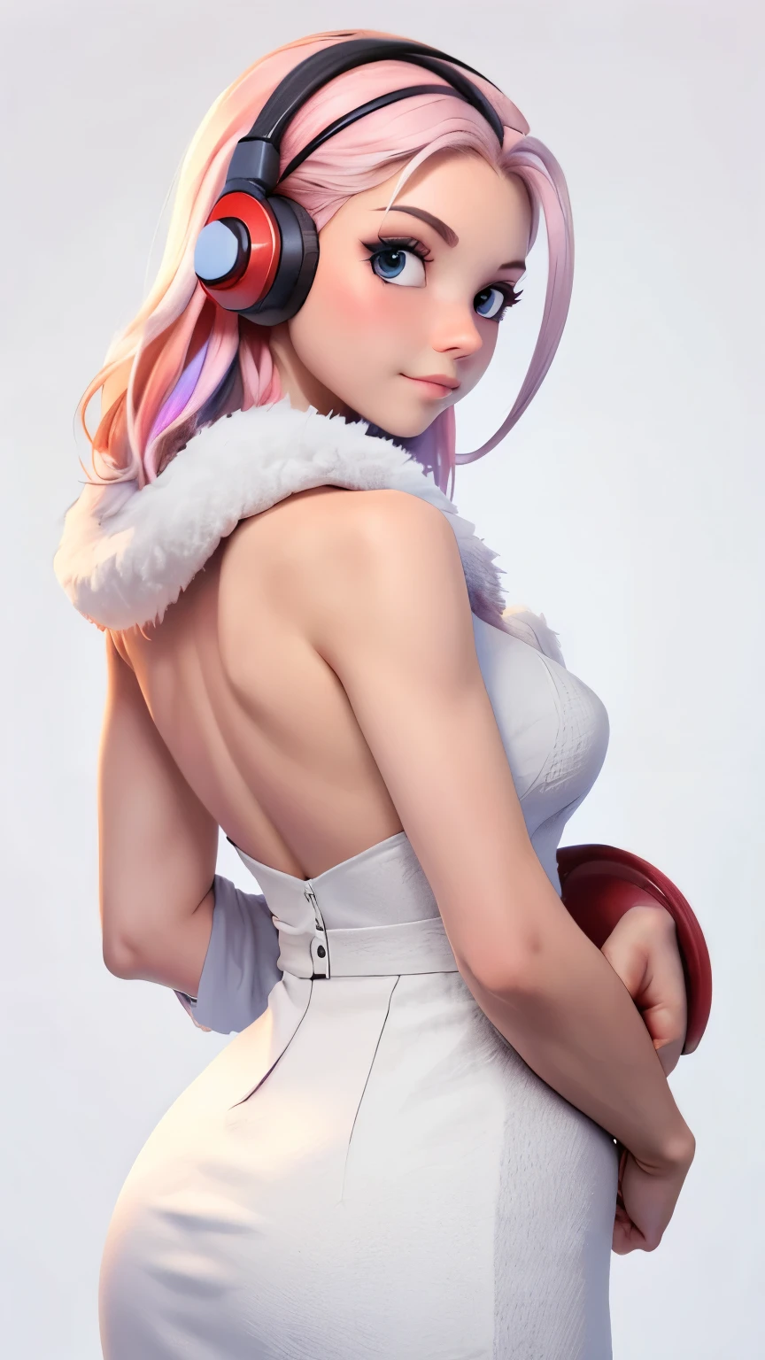 a girl in a sexy teddy bear cosplay outfit, beautiful detailed eyes, beautiful detailed lips, extremely detailed face, long eyelashes, (cute) expression, intricate cosplay outfit, soft fur texture, whimsical, dream-like, pastel colors, warm lighting, highly detailed, 8k, photorealistic, professional photography