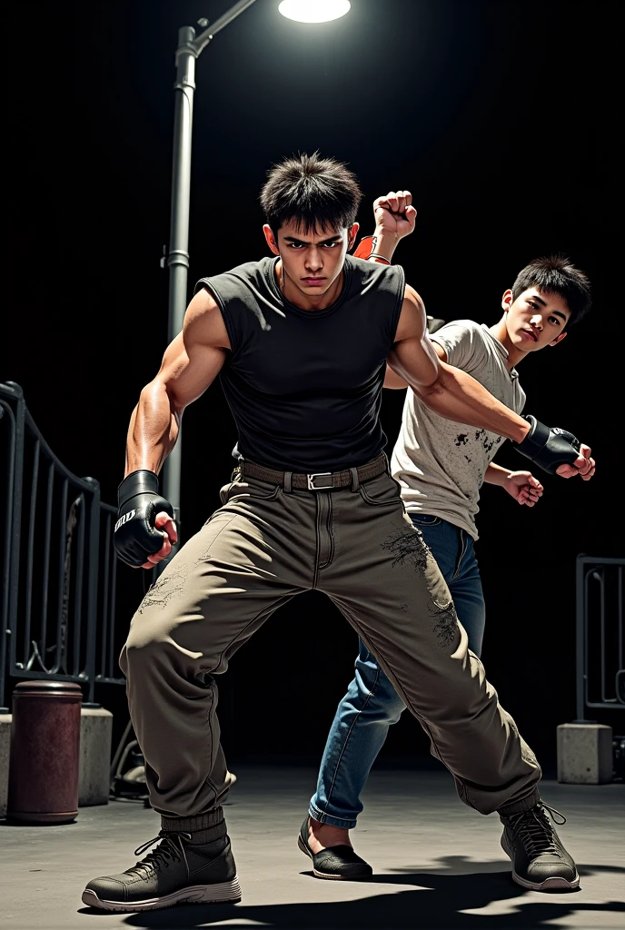 Sarutobi Hiruzen fighting with Eren Yeager Founding Titan