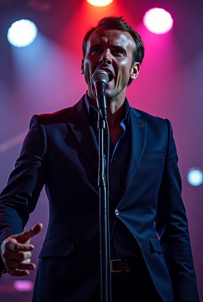 Emanuel Macron Babilier as a rock player is rap