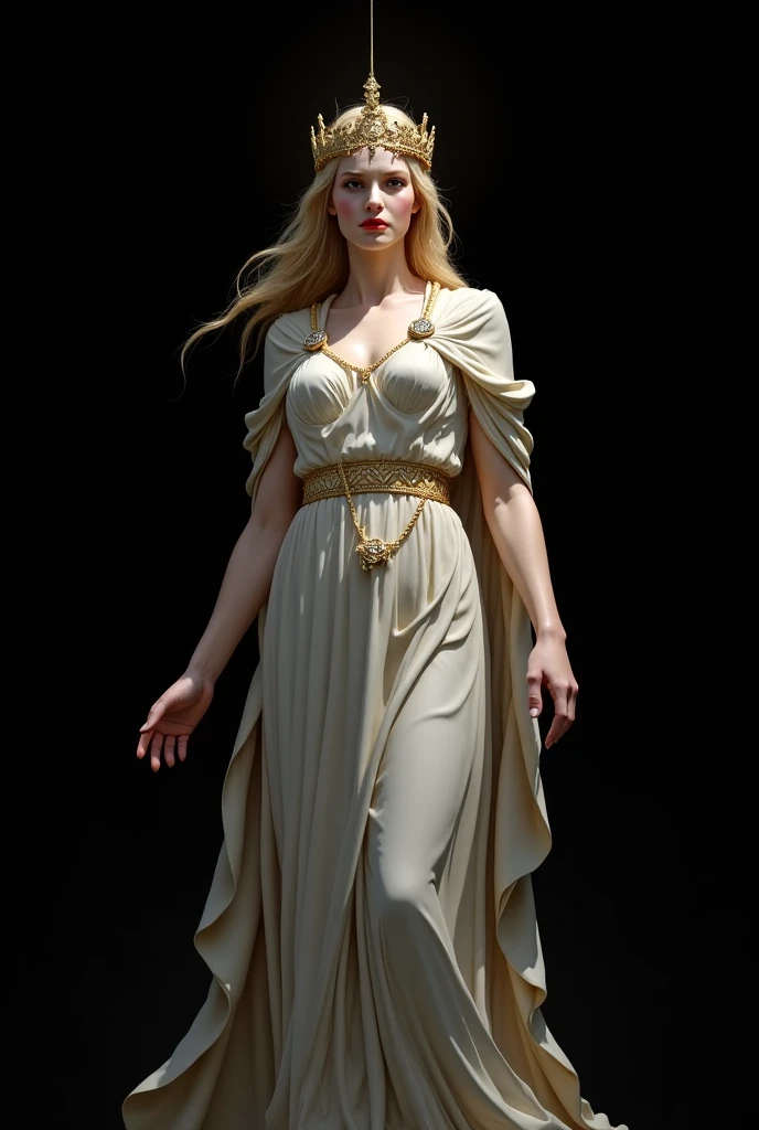 very attractive 25 year old caucaseian girl with long platinum blonde hair, A masterpiece of a realistic Greek white marble statue depicts a thoughtful and brave Aristotle, dressed in a ghostly toga with a moody, neutral foundation. The details are hyper-realistic and fotorrealistic, showcasing every crease and texture. The lighting is brighter than 8K, bringing out the intricacies of the statue's features.
A pretty girl, with pale skin and long, platinum blonde hair that cascades down her back, stands alone in the night. Her eyes are white and bright, reflecting the cinematic lighting of the moonlit scene. She wears a white luxury suit that accentuates her slim waist and covers her navel.