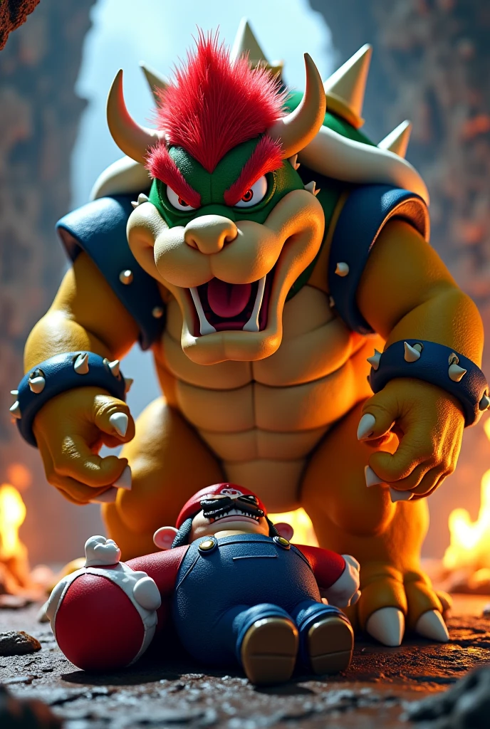 male, solo, bowser, full body, Delicate face, Delicate eyes, realistic, masterpiece, Ultra highest quality, unreal engine, trending on ArtStation, Intricate, Ultra High Detail, dramatic, realism, erection, thick cock, realistic, sitting, muscle, scalie, day, looking_at_viewer, Ultra detailed eyes, Ultra detailed body, Ultra detailed face, Ultra detailed cock, Ultra detailed balls, outside, suggestive pose, expressive, masculine, erotic, devilish smirk) 8k HD, hdr, masterpiece, yellow scales, full body, detailed eyes, red eyes, dadbod, hyper realisitc,