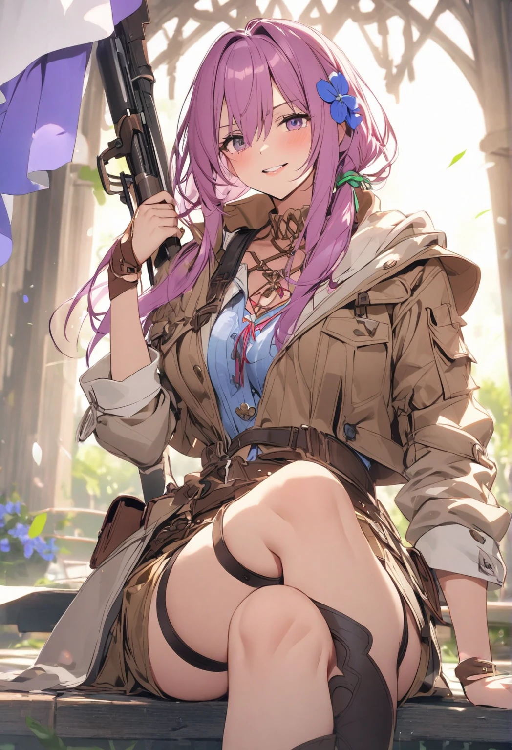 1girl, ((sexy anime girl)),(Golden Ratio:1.2),(((cowboy clothing))), ((revolvers)), holstered guns,(fault color:1.3),[(desert background:1.4)::10], (full body:1.2),(ultra-detailed:1.3),(samurai),(katana), (boots),(gun belt:1.6),(aura:1.2),full body, standing in desert planet,(cool:1.2),(colorful hair),(long shadows) (chaotic geometric images:1.3),(nagative space:0.8),(drawing board:1.3), hyperrealiatic, insane detail, genshin (ether colorful ink flowing:1.3), sfw, (hyper realistic photo of 18 year old gorgeous 1girl on bed:1.2), skin-tight outfit, 4k, 8k, HDR, (depth of field:1.2), bokeh, ultra detailed, (mischievous:1.2) facial expression, (thick figure), ((sexy pose))((combat pose)), ((spreading legs)), [narrow hips]