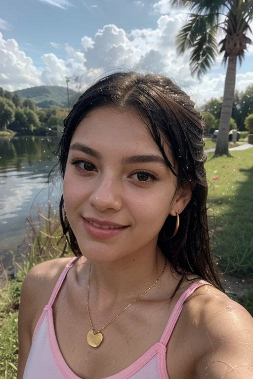 araffe girl with a heart and stars on her chest, taken in the early 2020s, alani guillen, imagen de perfil, 30 year old Cuban woman., lorena avarez, hermosa mujer mexicana, around 19 years, she is approximately 1 6 years old, Foto de perfil, dibujala como Harley Queen imagen de calidad 4k