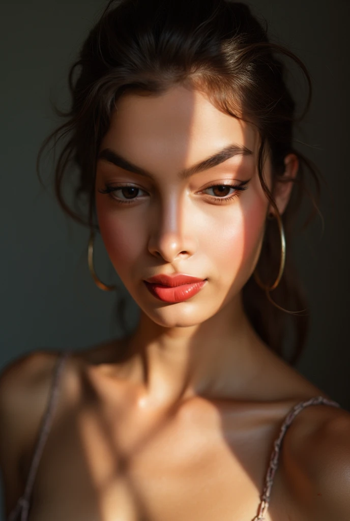 Mexican A beautiful pale-skinned Latina with freckles, full body, perfect body, two buns, straight bangs, (best quality,4k,8k,highres,masterpiece:1.2),ultra-detailed,(realistic,photorealistic,photo-realistic:1.37),HDR,UHD,studio lighting,ultra-fine painting,sharp focus,physically-based rendering,extreme detail description,professional,vivid colors,bokeh,portraiture,glamour,sensual,alluring