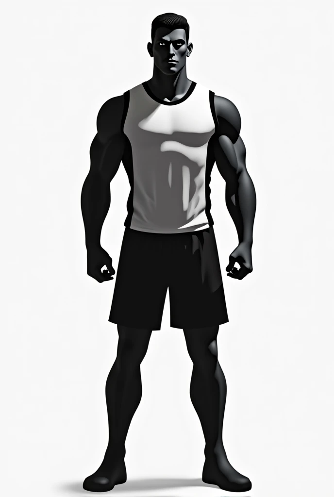 Jonny bravo full body black colored and bald 