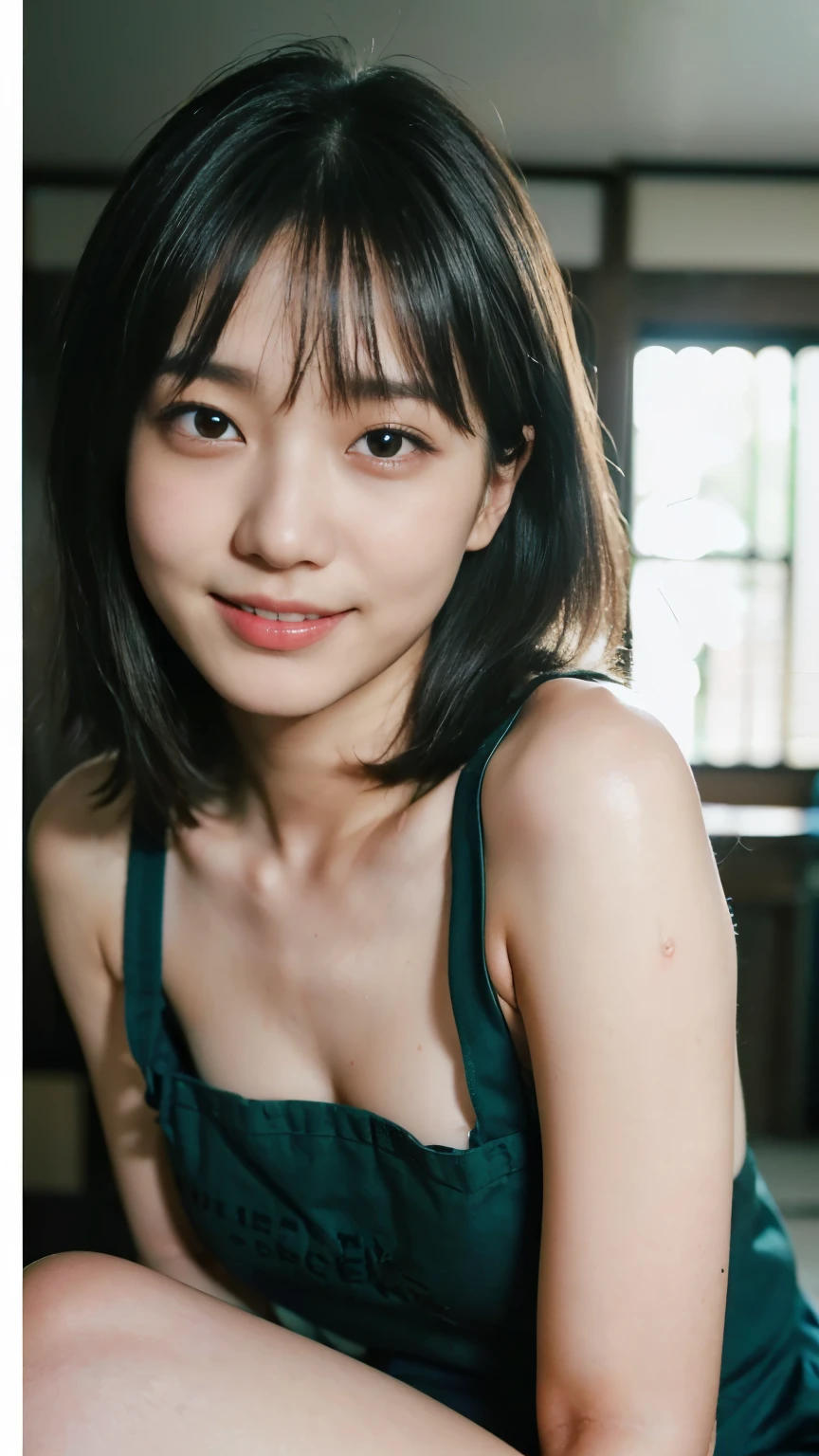 (((spread legs))((sitting))((nude hip)))(((at cafe)))(standing))(((dramatic angle))((naked dark deep green apron))(((微笑む)),,,(japanese girl)( smile)Nipples, (dramatic angle)(( pubic hair),,,, very detailedな (8k, RAW Photo , 最 high quality, masterpiece: 1.45), ( exists, Photorealistic: 1.6), ( textured skin)( very detailed)( high quality)(最 high quality)( Mr..々woman ),16k,( model), ,Dramatic light,((前傾姿勢)), Japanese,bang,