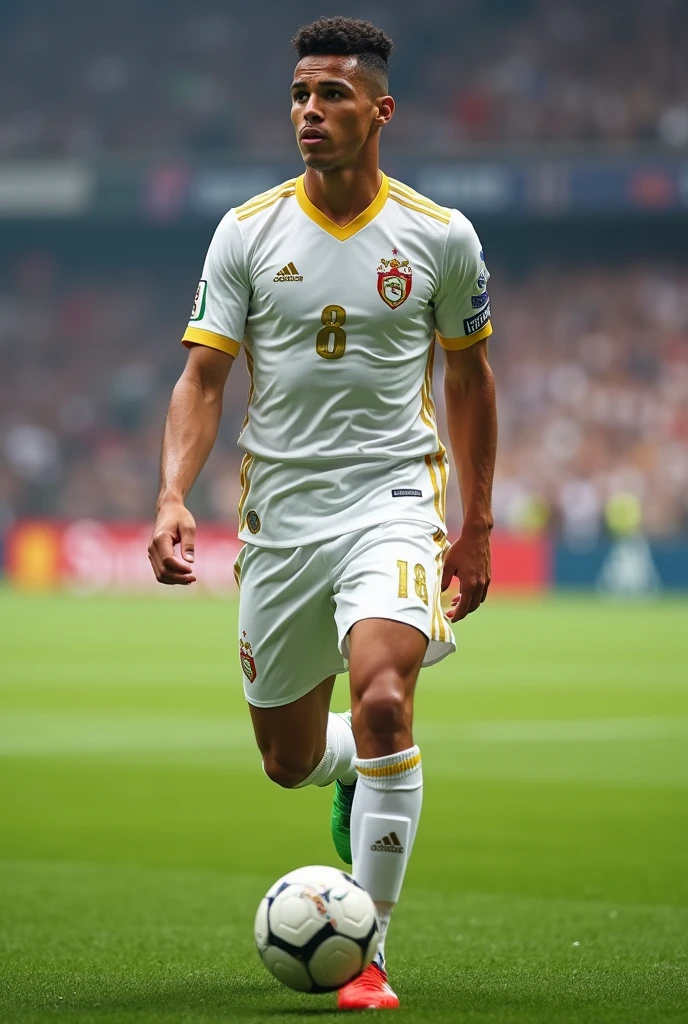 Joueur de foot quon voit entierement avec le maillot blanc
Âge : 17
Taille : 1m86
Poids :
68kg
**Physique** :
_Description physique de votre personnage._
Visage : normal
Carnation : métisse
Yeux : marrons
Sourcils : peu epais
Nez : petit
Bouche : normale
Pommettes et mâchoire : carrés
Menton : normal
Oreilles : normal
Cheveux : mid taper noir
Pilosité : légère moustache