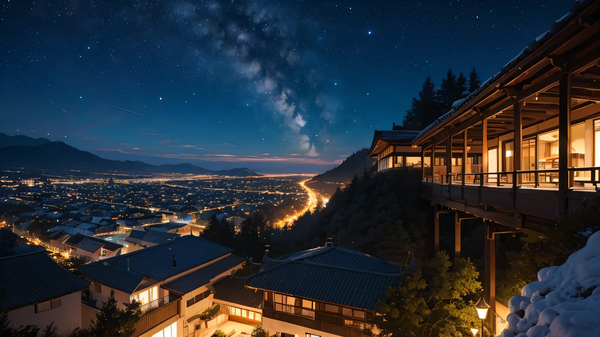  night view、complicated、Precision、Be careful even with detailed descriptions、beautiful scenery、vivid、high definition