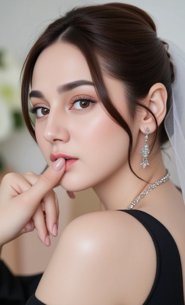 There is a woman who gets a facial massage with a hair dryer, Ultra facial details, exquisite facial details, facial, The beauty of the face, Symetrical face, Face Precision, exclusive, asian face, Clear facial and body skin, asian women, Young beautiful woman on the neck, detailed face of a asian girl, Radiant skin face, Oriental Face, Close-up of the face, Give me some stains