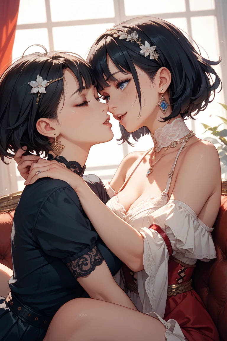 Allelujah Haptism, Heterochromia, black hair, scar on right eye, silver right eye, red left eye