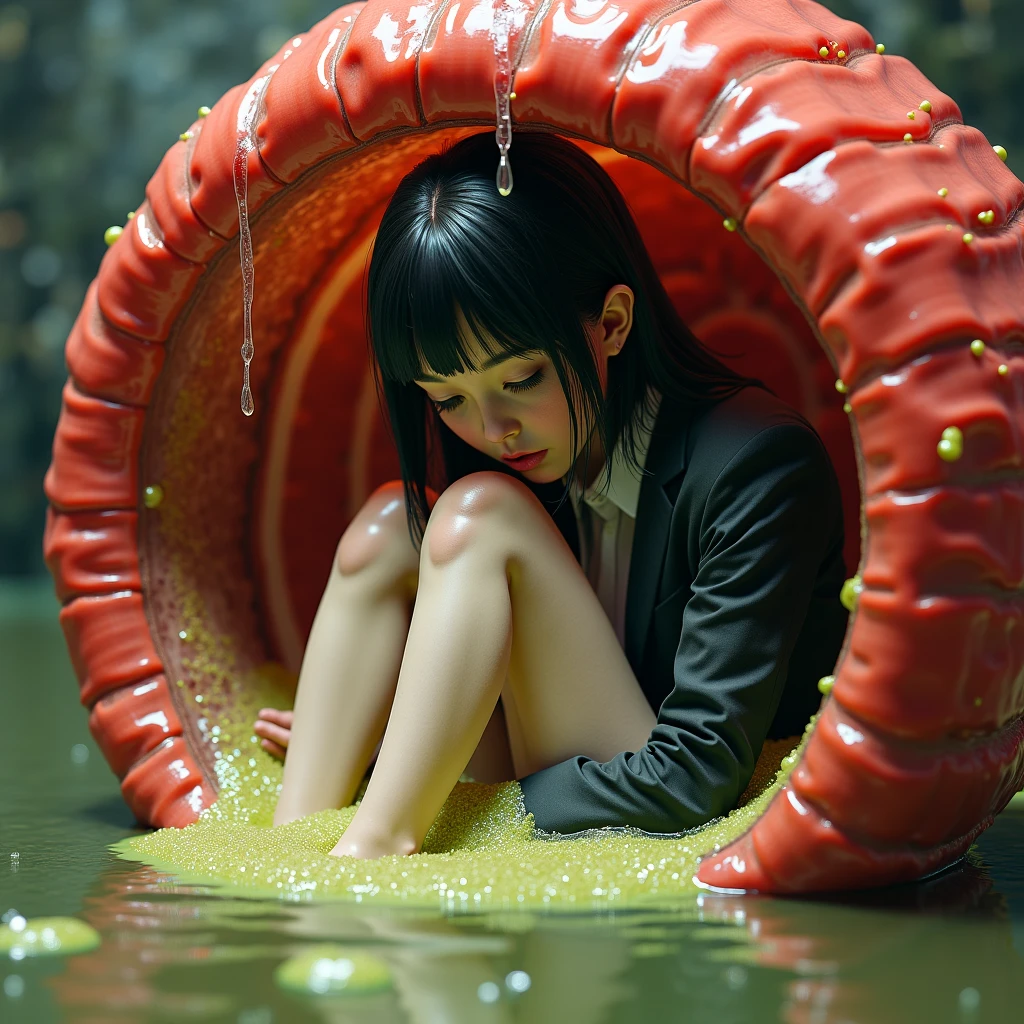 (Junji Ito、Three cute women:1.5)、a picture、8K、Live action、(gore、A lot of black cockroaches, red caterpillar, larva、The sheen:1.4)、wet、(terrified expression、Drooping mucus:1.3)、Bloods、internal organs、ruptured、bodily fluids、ultra-detailliert、a picture、8K、Live action、White liquid、