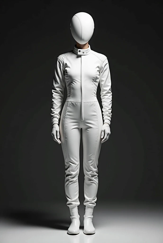 Hyperrealistic woman with white lycra