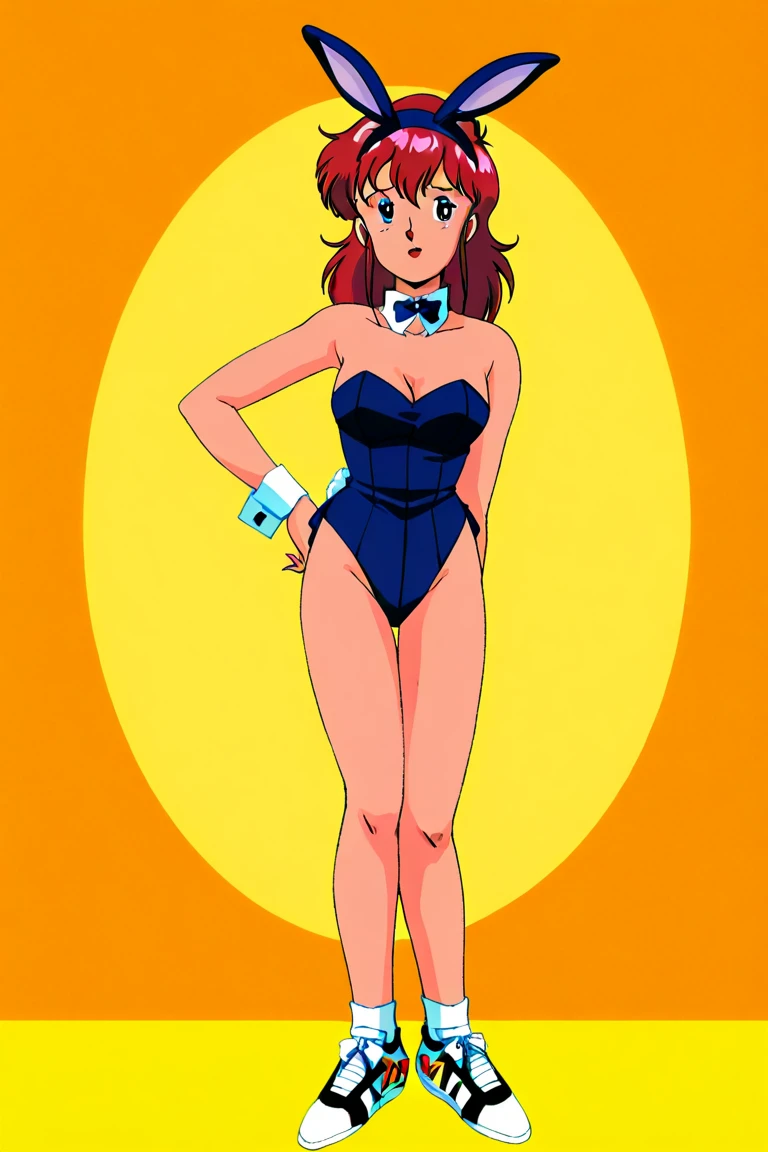 full body, best quality, cartoon, masterpiece, cool world, lonette, black hair, hair up, large hair bun, heavy eye makeup,((1girl)), <lora:lonette_v3.0:1>,