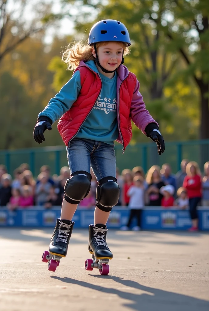 ??? doing inline skating 
