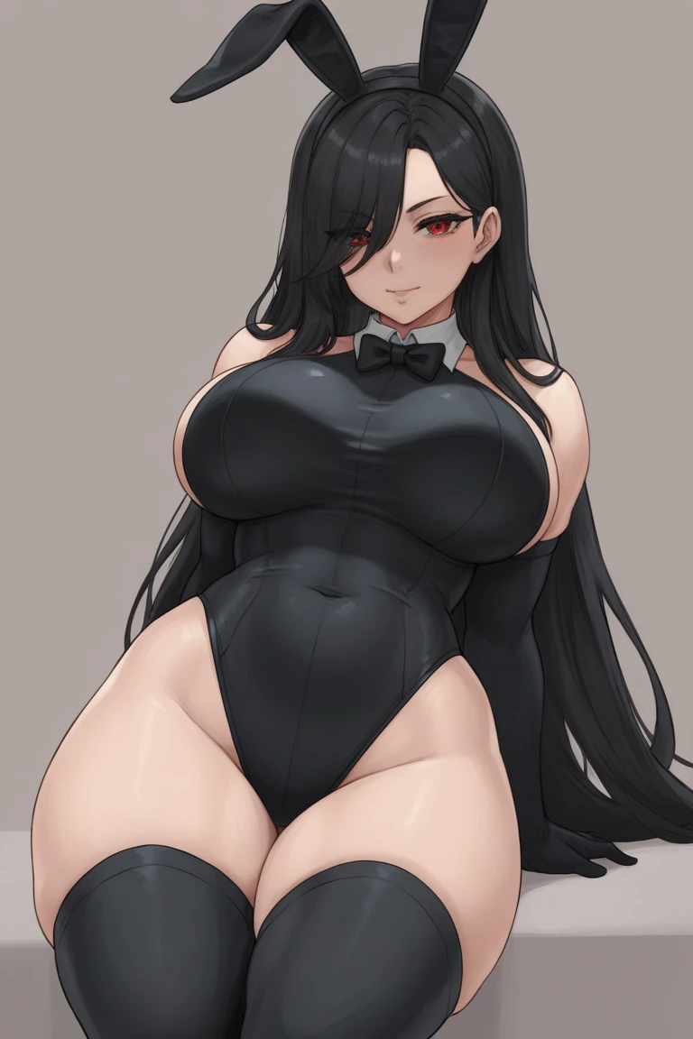 (1 girl:1.5),(Smile Beam:1.5),((huge breasts:1.8)),(huge saggy breasts:1.8), (cleavage: 1.5),((strapless:2.0)),((BLACK leotard:1.5)),((High leg:1.5), 20-year-old,masterpiece,hyper quality, very detailed,perfect picture,3D,8K,High resolution,seductive anime girl, medium hair:1.3,black hair,(black eye:1.5),sporty hairstyle,Smooth anime CG art,