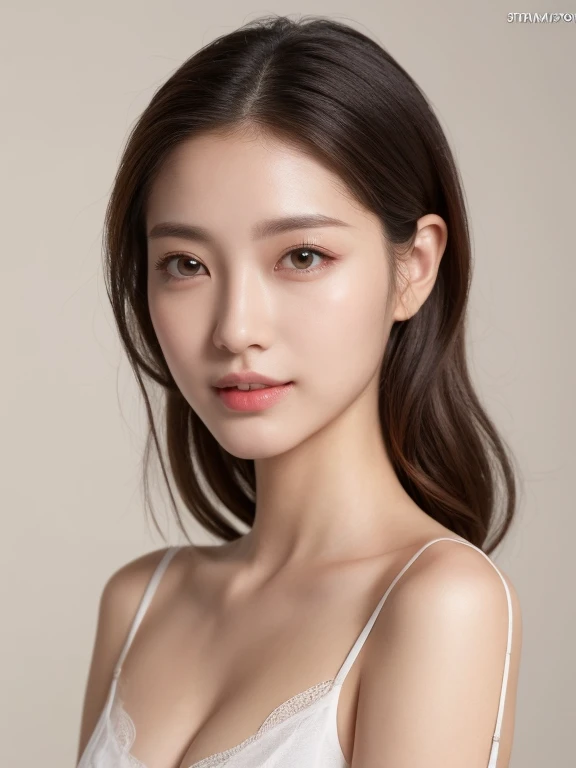 (gigantic cleavage breasts)、(Ultra-realistic armpits、hyper detailed underarm)、(Uphand)、nikon RAW photo、16 K、FujifilmXT3、masterpiece、top-quality、realisitic、Photorealsitic、ultra-detailliert、extra detailed face、 独奏、1girl in、Luxury makeup products、and a stylish expression on her face、irene1、(FULL BODYSHOT)、thin nose、The bikini、full bodyesbian、