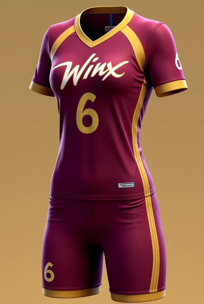 Olympic clothing in maroon, white and gold 