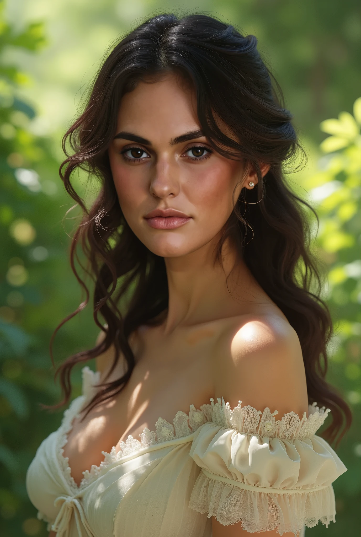 mulher sexy, 20 anos, esguio, atletic, pele bronzeada brilhante, Seios enormes, cintura fina, cabelos loiros cacheados, big nude breasts wet, Realistic, fotografia, real, natural